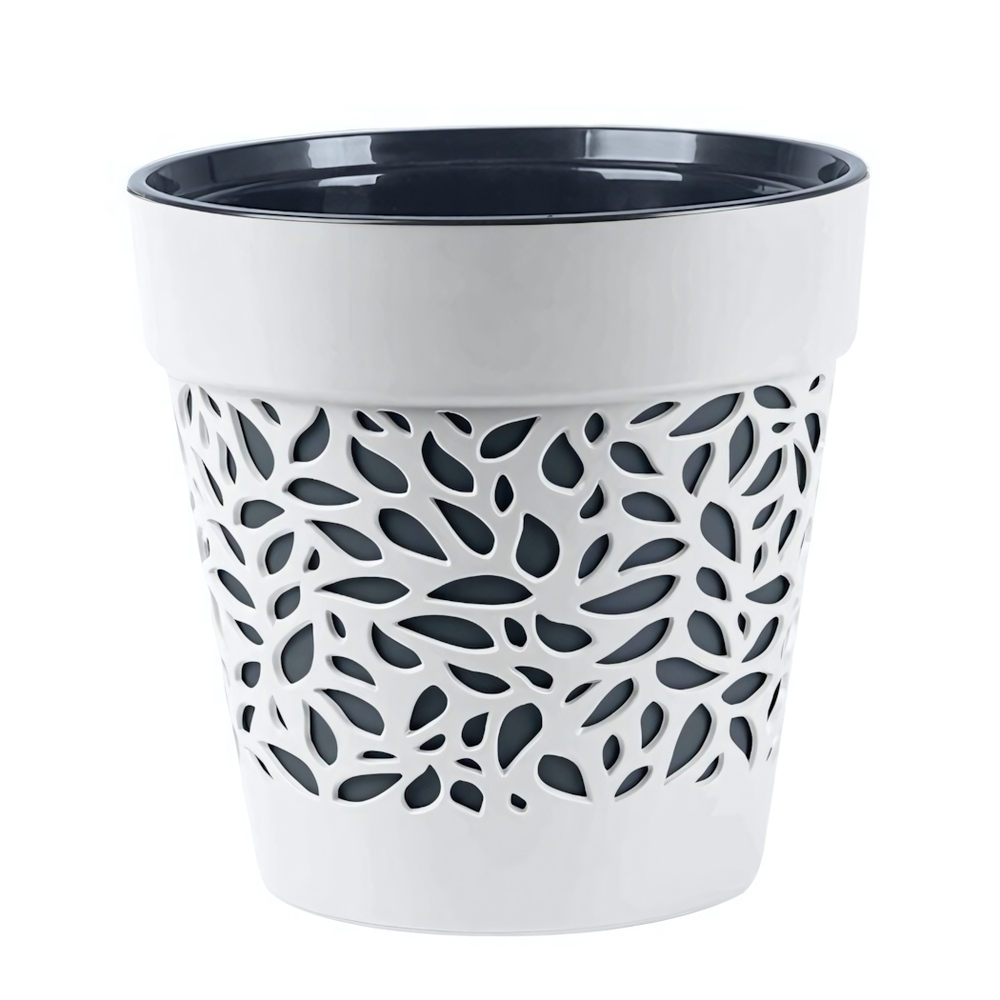 Кашпо "Блоссом" (8,3л) Цв. Белый/Антрацит