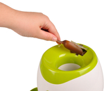 Развивающая игрушка для собак WILSON (тенисный мяч+совок), 29смД х19смШ х18,5смВ, белый/зелёный, Flamingo