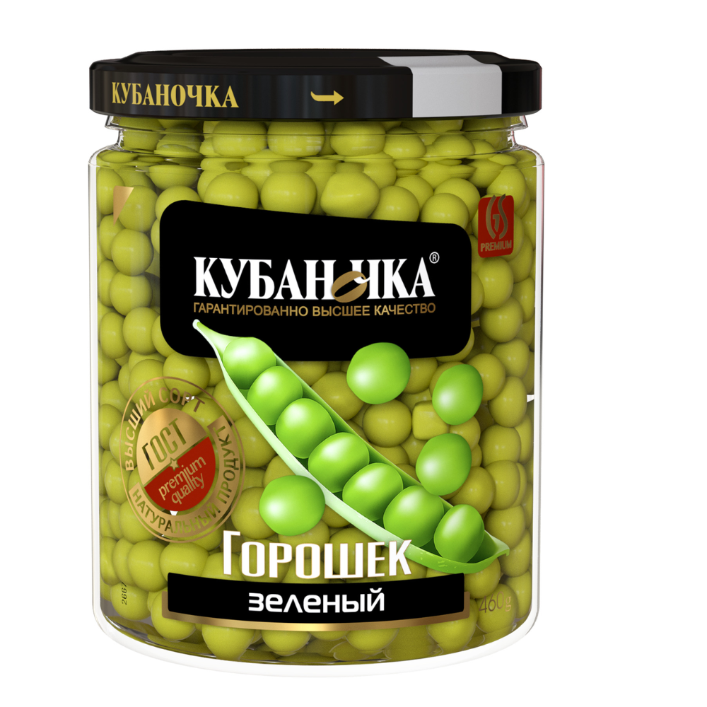 Горошек зеленый Кубаночка 370 гр
