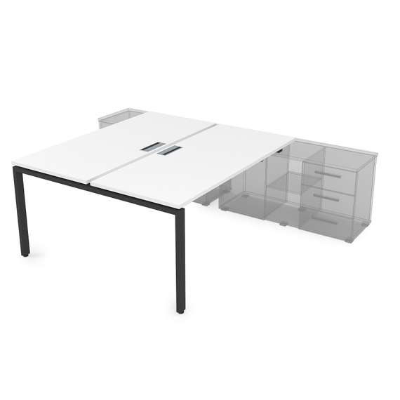 СПБ-П.979 Стол системы БЕНЧ на 2 рабочих места, для крепления на тумбу (1400*1435*750)