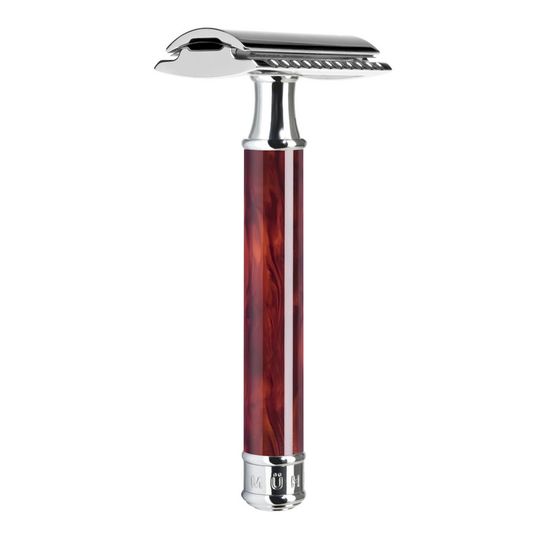 Т-образная бритва (станок) MUEHLE TRADITIONAL, смола черепахового цвета, closed comb