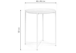 Журнальный столик-поднос Tray 1 46х52 white