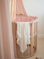 Бортик плоский с рюшами розовый