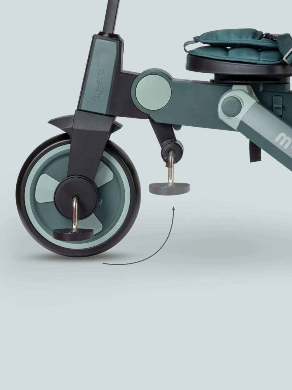 Трехколесный велосипед Micro с родительской ручкой, синий