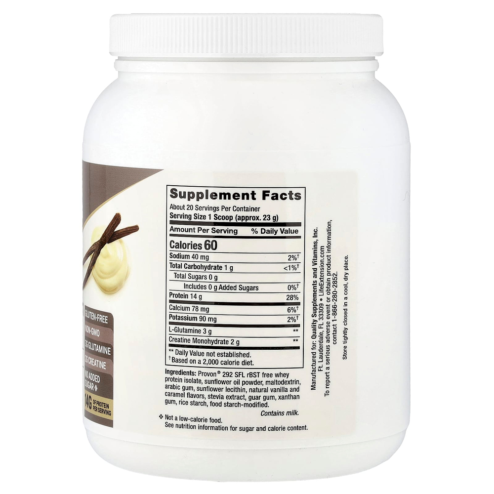 Life Extension, Wellness Code®, улучшенный изолят сывороточного протеина, со вкусом ванили, 454 г (1 фунт)