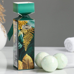 Набор из 3 бомбочек для ванны Темные листья с ароматом яблока