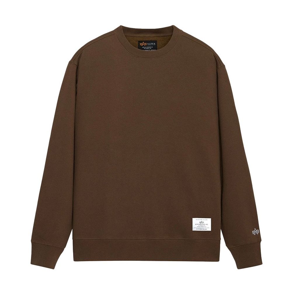 Свитшот Alpha Industries Essential Crewneck Espresso (Темно-Коричневый)