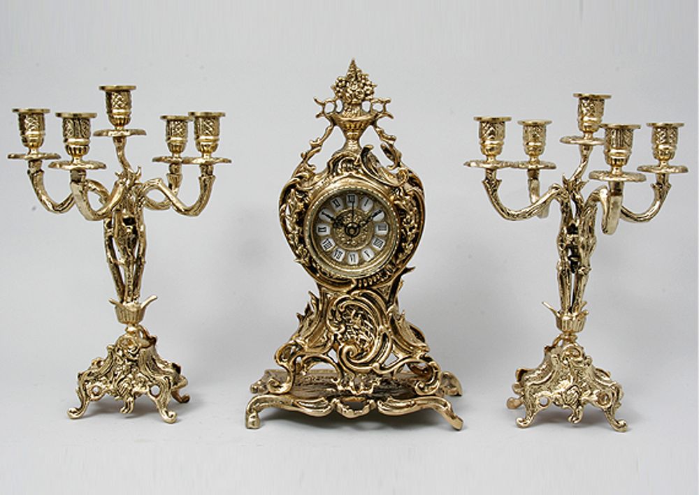 Bello De Bronze Часы Ласу Кришта каминные