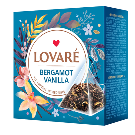 Чай черный Lovare с бергамотом и ванилью 15 пакетика