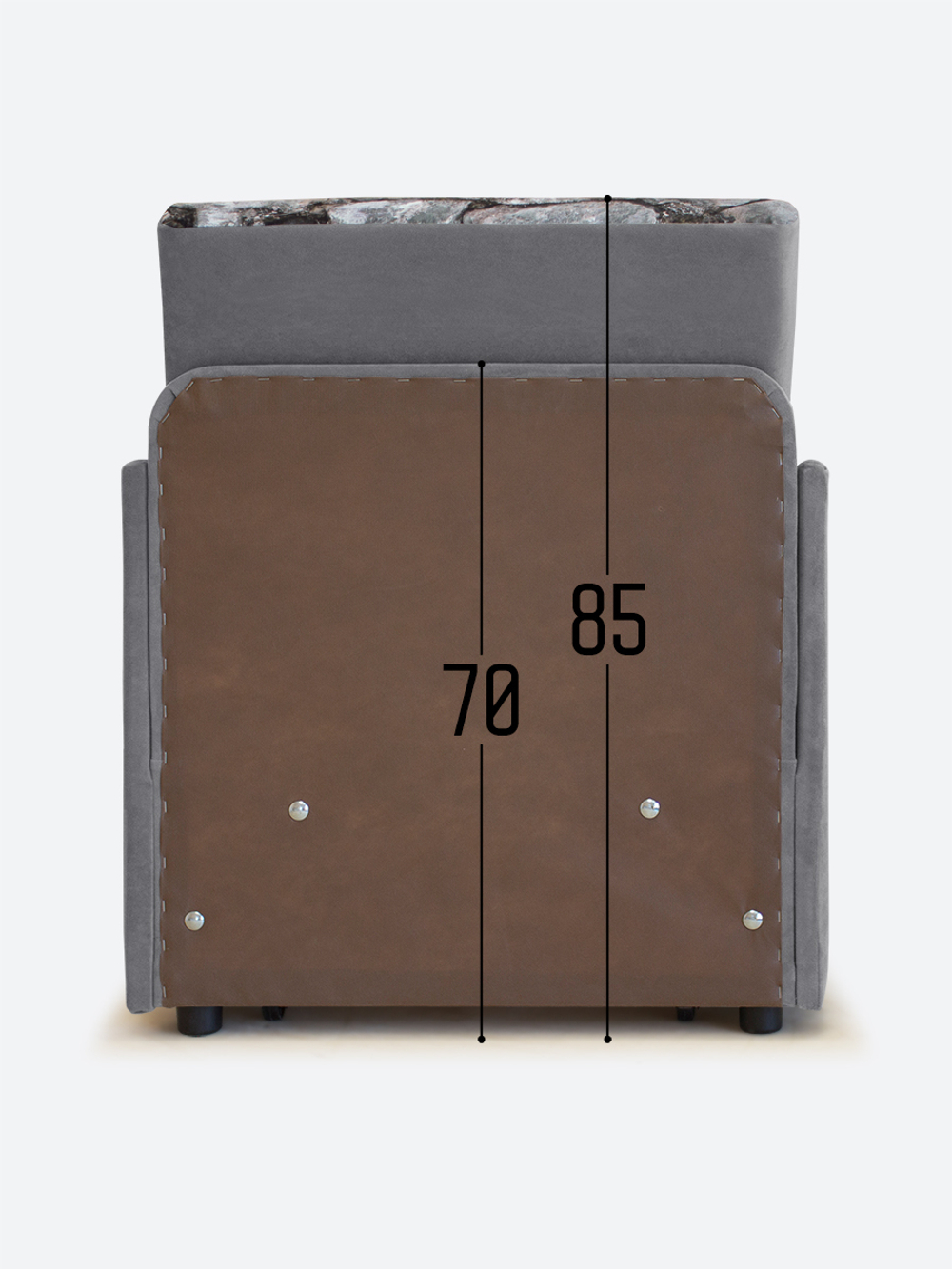 Кресло-кровать "Миник" с подлокотниками Dream Grey купон Тигр