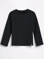 Черный лонгслив кофта детская школьный