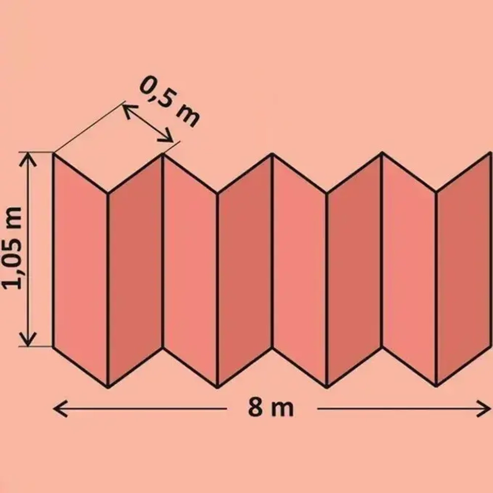 Подложка под ламинат Гармошка ТЕРМО перфорированная, 1,8мм, розовая, 1,05х0,5м./уп.8,4кв.м.