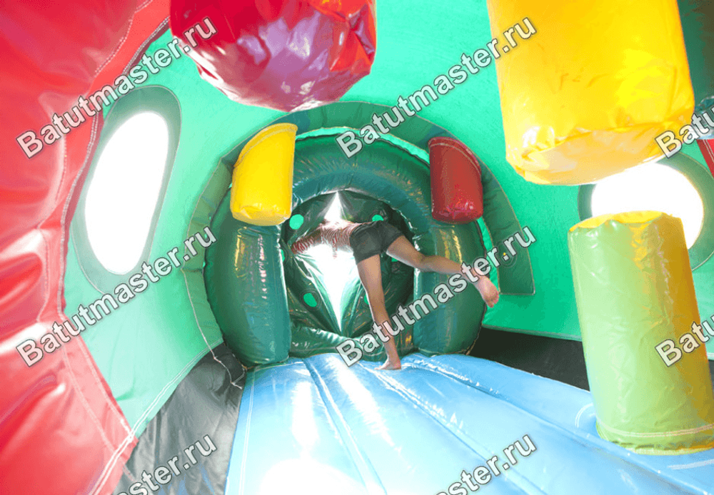 Коммерческий надувной батут "Тоннель гусеница"