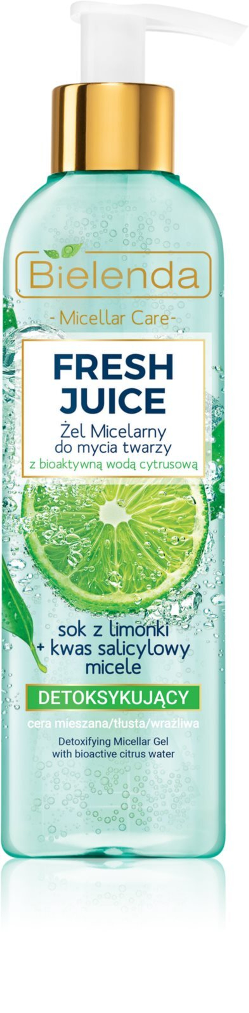 Bielenda Fresh Juice Lime - очищающий мицеллярный гель /   190  g  / GTIN 5902169034030