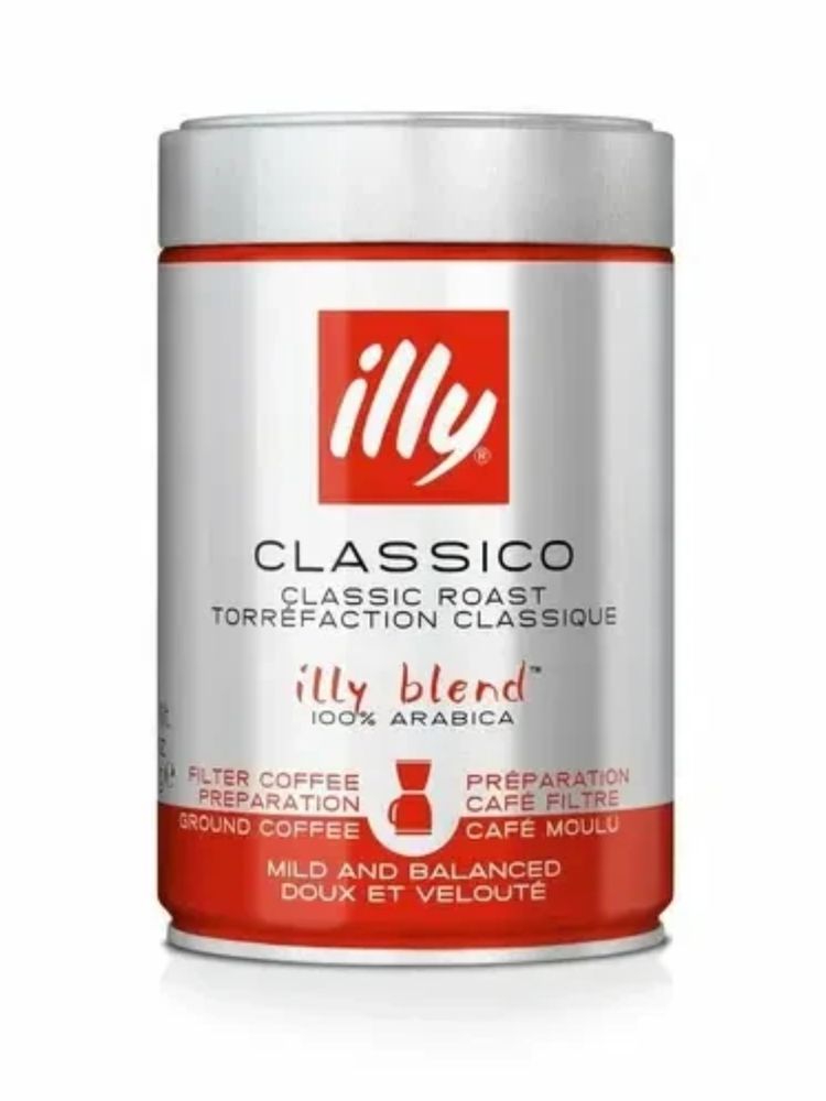 Кофе молотый ILLY FILTER средняя обжарка 250 г x 2 шт