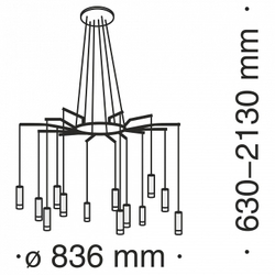Подвесная люстра Maytoni MOD035PL-12B