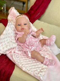 Кукла Berbesa 42см Recien Nacido с пледом (5116K)
