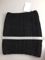 Шарф вязаный черный