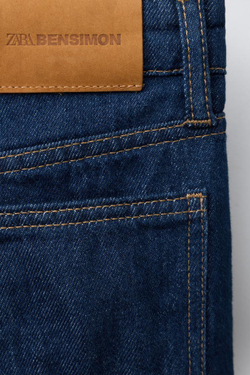 ZARA Х BENSIMON ® ДЖИНСЫ ПРЯМОГО КРОЯ, СИНИЙ