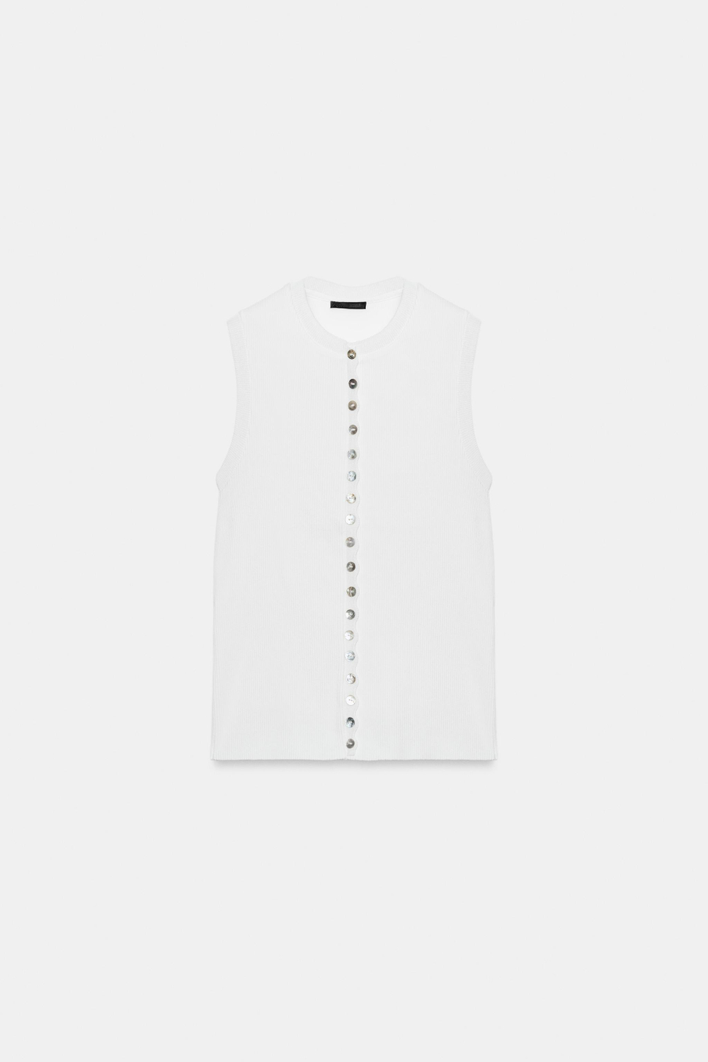 ZARA ТОП НА ПУГОВИЦАХ, БЕЛЫЙ