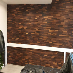 Деревянная мозаика для стен Wood Mosaic Планшет Термоясень