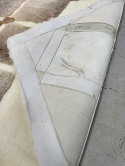 Ковер прямоугольный натуральный мех овчина, 210 х 170 см.