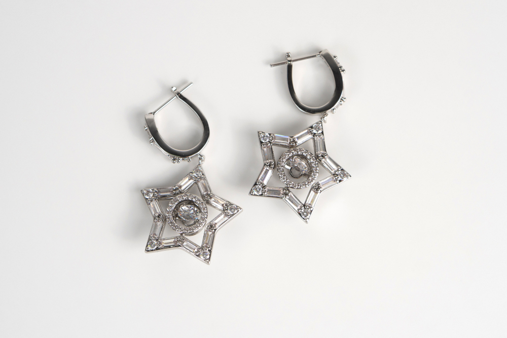Серьги Swarovski с подвесами в виде звезд