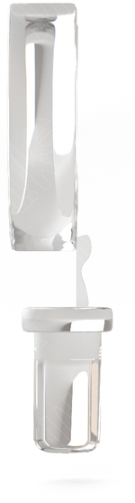 Скоба для кольца/объемная матовая/вертикальная/D-21 мм.