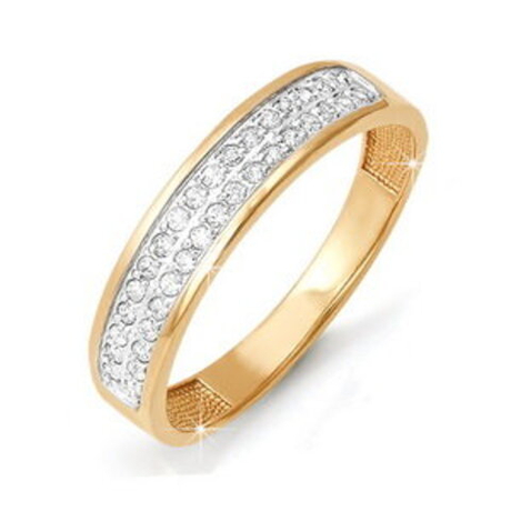 Кольцо из золота с фианитами