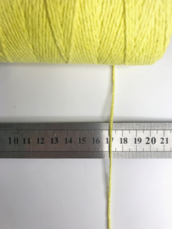 Желтый хлопковый шпагат, 250 м (ширина 2 мм)