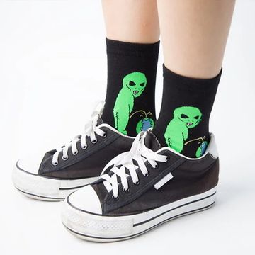 Носки "Инопланетянин и планета Земля", р-р 36-40 (черный)