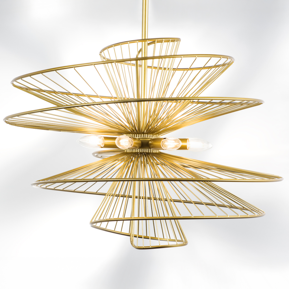 728183 Люстра ZETA 8х40W E14 ЗОЛОТО