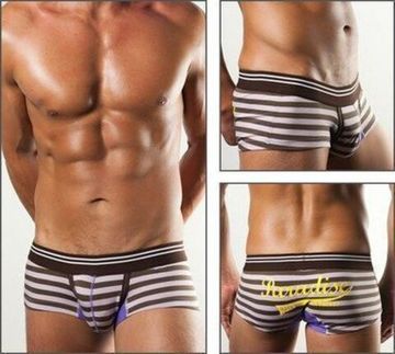 Мужские трусы хипсы в коричневую полоску TOOT Paradise Boxer Brown 0-0TT00060