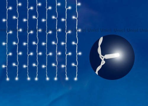 ULD-C1515-160/DWA WHITE IP67 Занавес светодиодный с контроллером, 160 светодиодов, 1.5х1.5, белый, IP67, провод белый