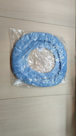 Утеплитель унитаза, накладка теплый стульчак, домашний уют цвет синий