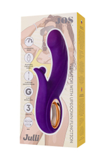 Фиолетовый вибратор Julli с функций Up Down - 20,5 см.