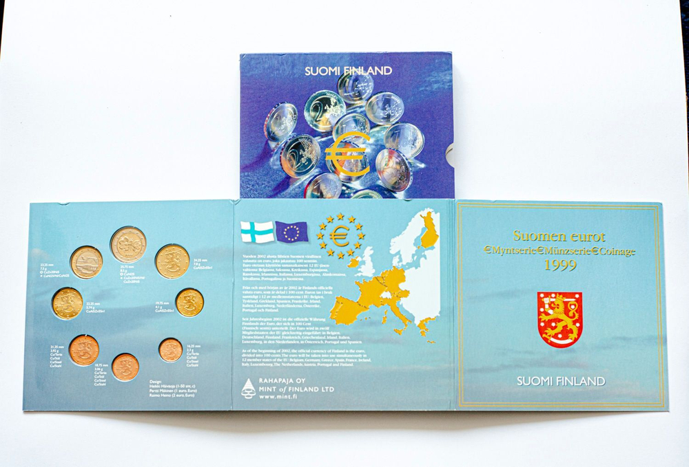 Finland Original Triple Year Set 1999, 2000, 2001 – Brilliant Uncirculated Coins