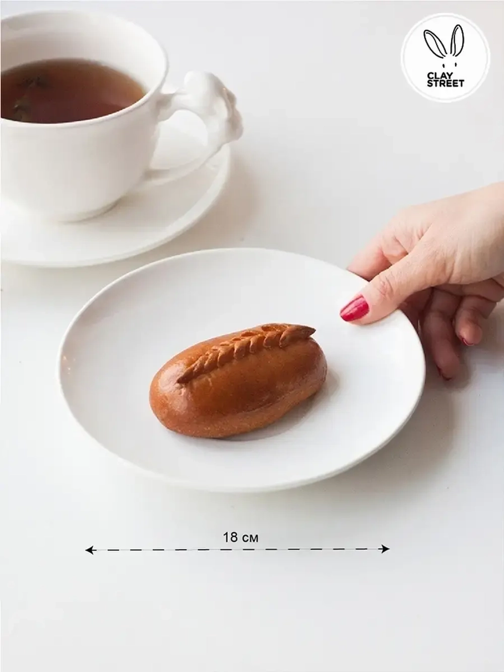 Чайная пара чашка с блюдцем Кролик 425 мл