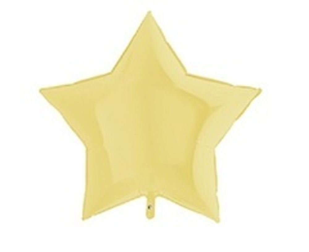 Г 18" Звезда, Матовый, Yellow (Желтый), 1 шт.