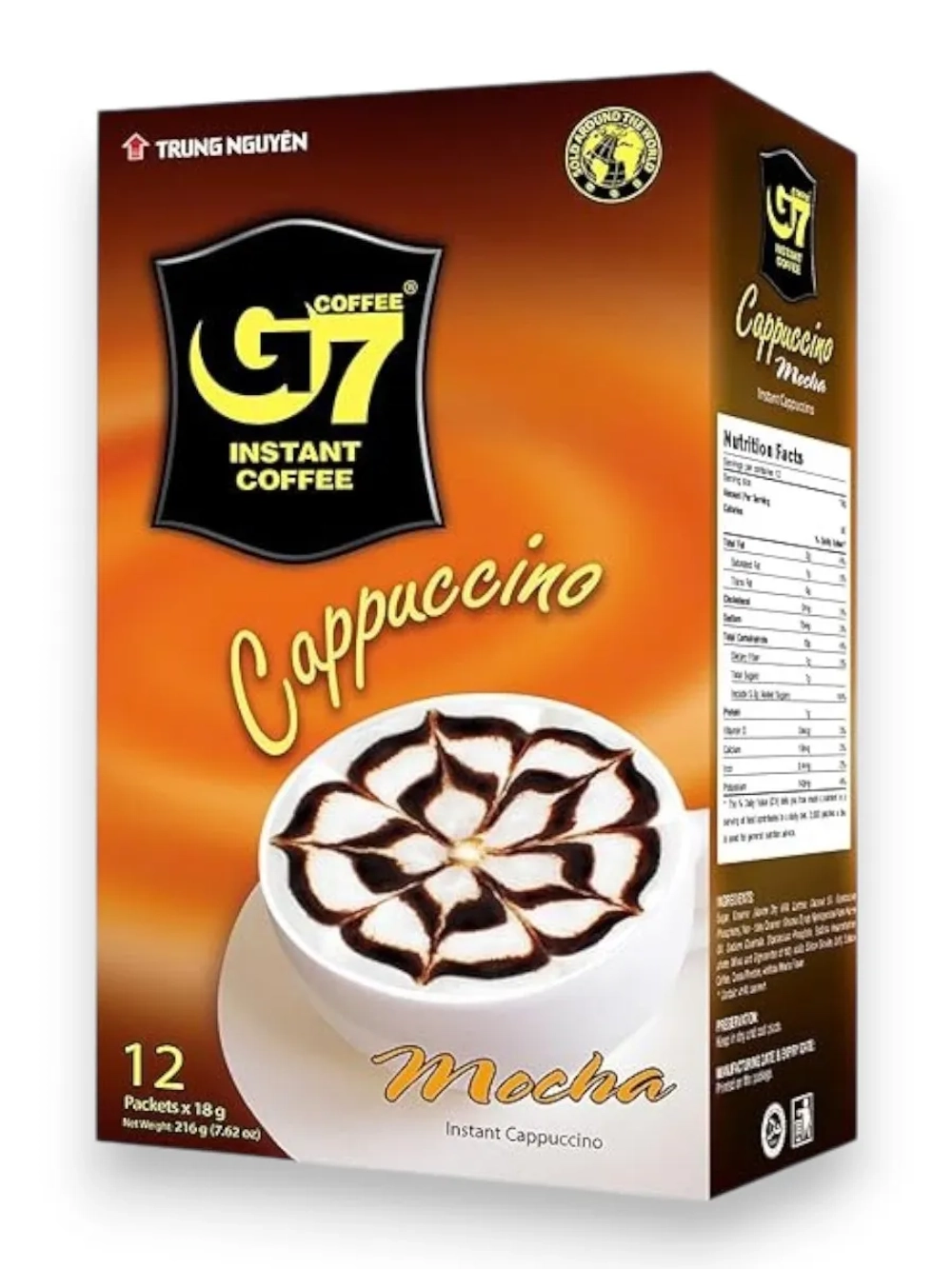 Капучино растворимый "Мокко" G7 (12 стиков) 216 г