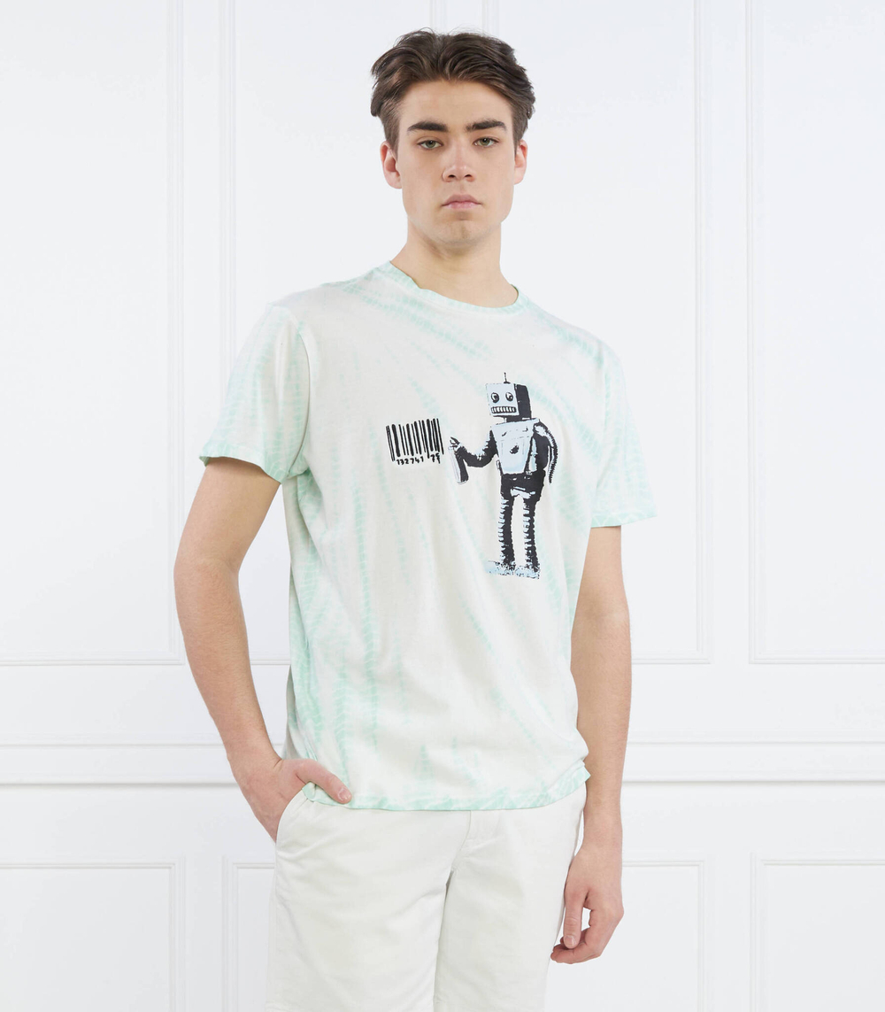 Футболка SS BSC ROBOT GRAFFIT GUESS - зеленый(M3GI67 K9RM4)