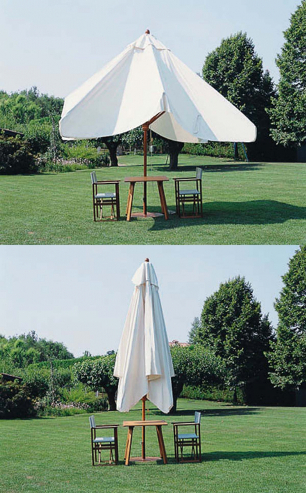 Зонт профессиональный телескопический 3х4 м Scolaro Palladio Telescopic, натуральный, слоновая кость