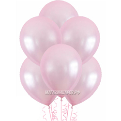Розовые шары "Перламутр" с гелием