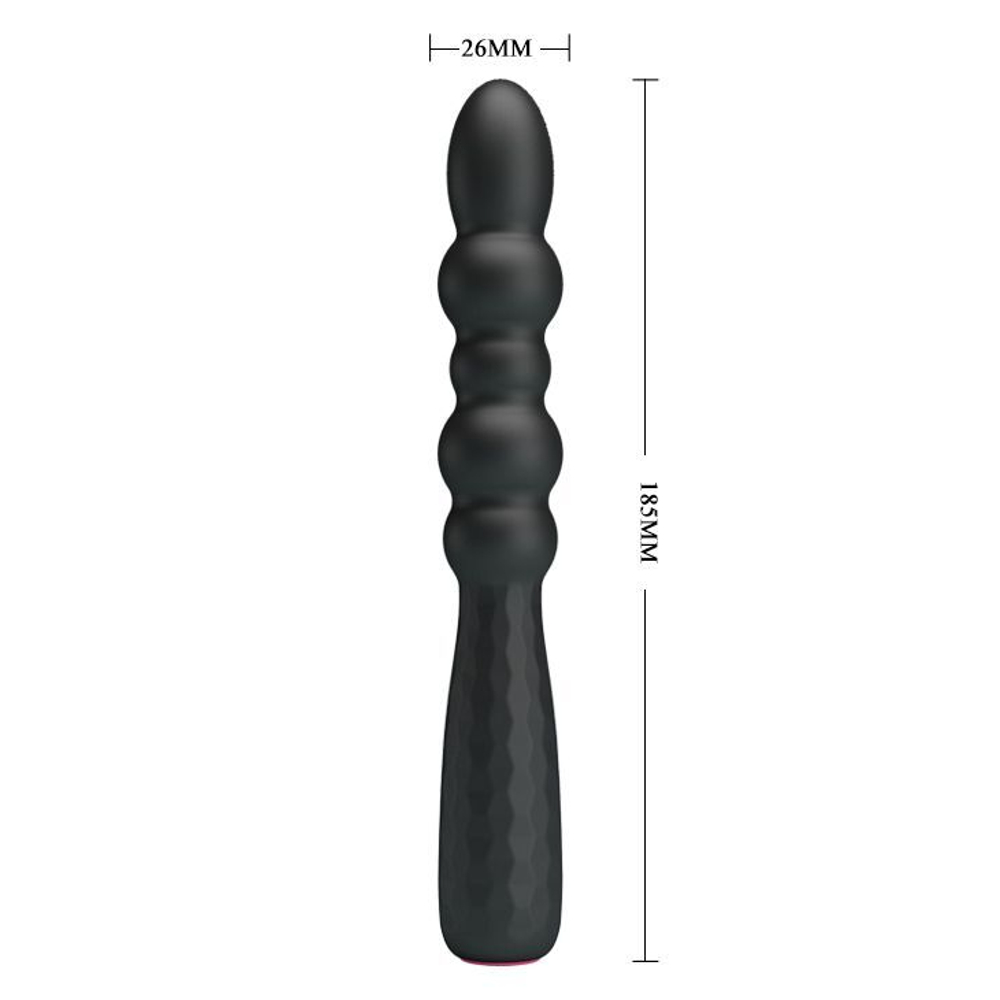 Черный гнущийся вибратор Monroe - 18,5 см. (Цвет: черный)