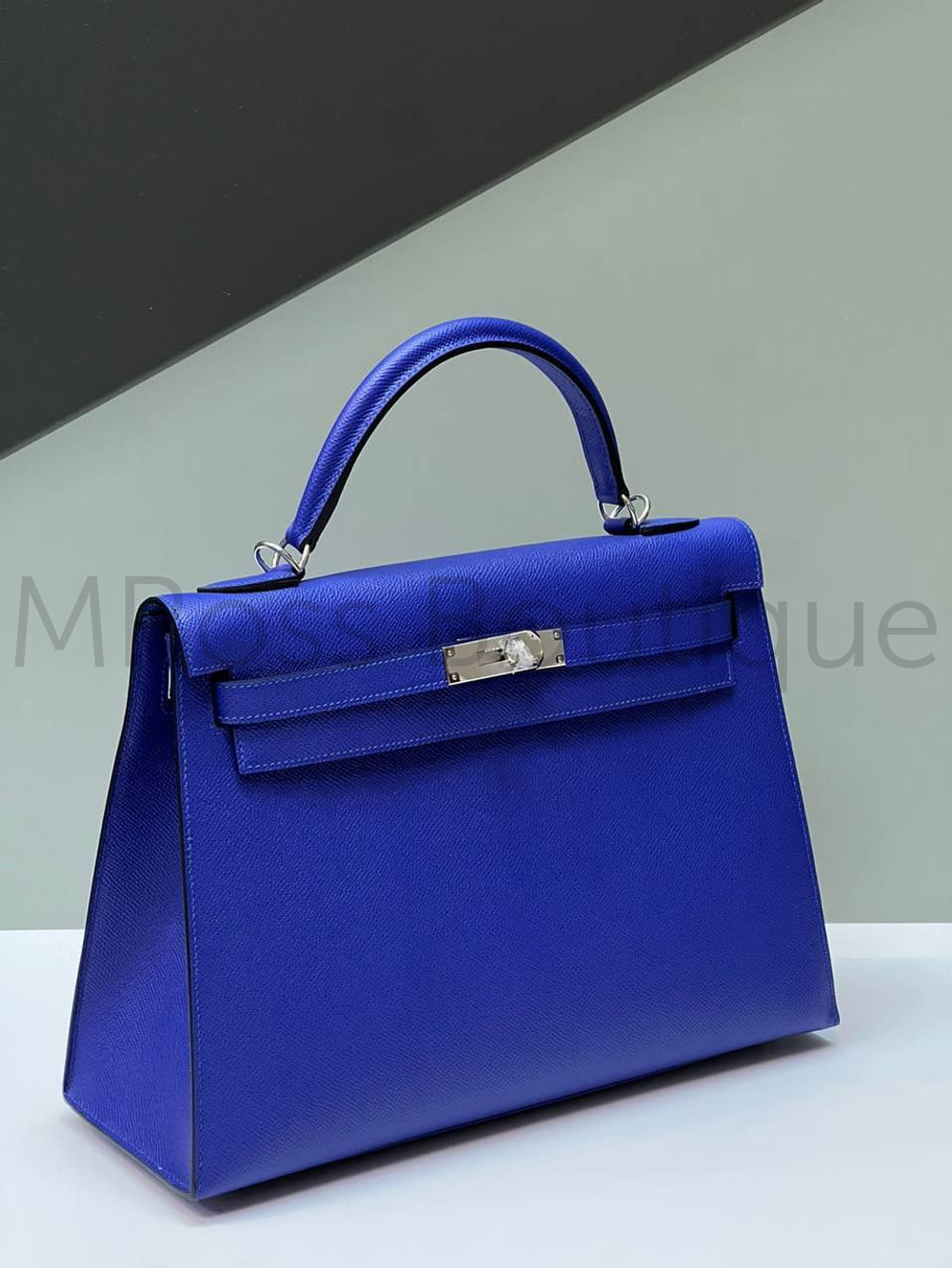 Сумка Hermes Kelly 32 синего цвета