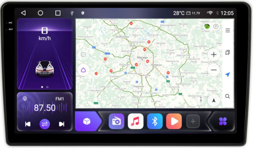 Магнитола для Opel Zafira B - Carmedia SF-9310 QLed+2K, Android 12, TS10, CarPlay, 4G SIM-слот