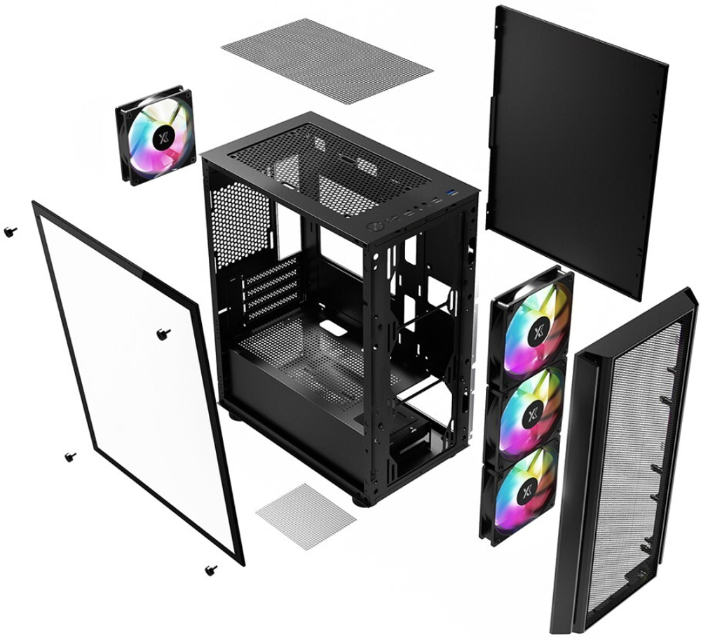 Корпус mATX Xastra A402M 4ARGB