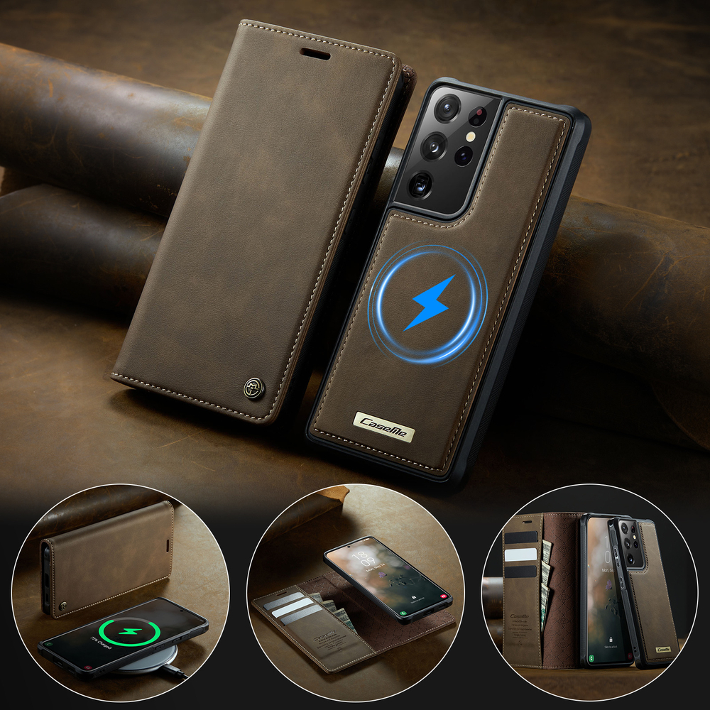 Чехол-кошелек CaseMe 2 in 1 MagSafe Samsung Galaxy S21 Ultra