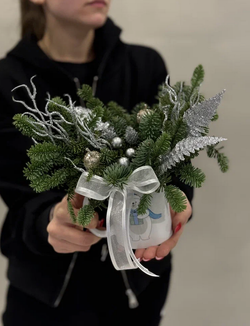 Новогодняя композиция Елка в кружке