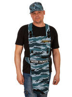 Фартук Группа захвата с фаллосом (Цвет: синий камуфляж)